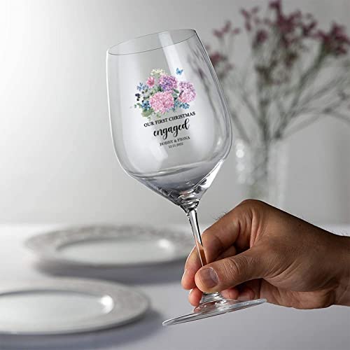 Verres à vin en cristal de 500 ml Our First Christmas 2023 pour couple - 6