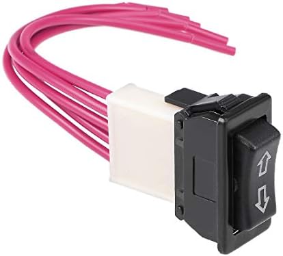 uxcell Universal 5-Pin Car Window Switch Car Control Master Rocker Switch With Switch & Wiring Harness Momentary Glass Lifter Switch DC 12V