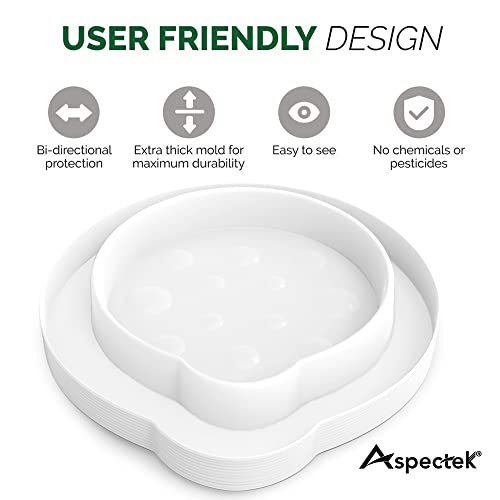 Aspectek Bed Bug Trap, Bed Bug Interceptor-Pack Of 8. Insect Trap, Safe Eco Friendly, Bed Bug Eliminator (White) #TOP4