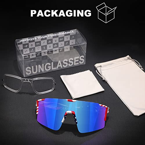 Banglong Cycling Sunglasses Uv400 Baseball Sunglasses For Men Women,Windproof Sunglasses For Sports Running Golf #TOP5
