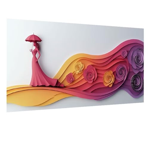 Peinture Diamant Femme 5D Grand Format : Créez une Décoration Murale de Salon Unique en Strass