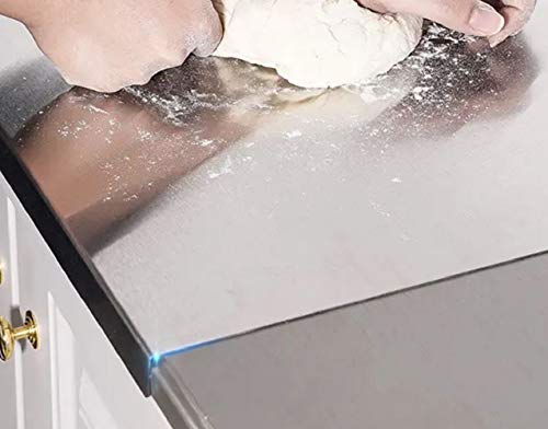 Kingsman Extra Large 304 Heavy Duty Stainless Steel Chopping Board, Cutting Board For Meat Vegetable Fruit Fish Cheese, Easy To Clean (23.75 X 19 Inch) #TOP4