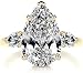 JEWELERYIUM 2TCW-6TCW Pear Cut Moissanite Three Stone Engagement Bridal Rings for Women Handmade Wedding Ring Silver 10K 14K 18K Solid Gold Anniversary Promise Vintage Ring (Main Stone : 4.00 Carat)