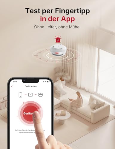 X-Sense Smart Rauchmelder XS01-M mit SBS50 Basisstation, Zertifiziert nach EN 14604, Funkrauchmelder...