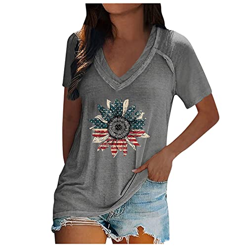 Short Sleeve Blouses For Women 2023 Athletic Shirts Women Blessed Shirts For Women Big Sister Shirt Women Blouses Women Button Down Shirt Y2K Crop Top Womens Cotton Tshirts Plus Size Tops #TOP7