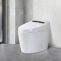 Modern Smart Toilet with Built-in Adjustable Temperature Bidet,All-in-one Tankless Toilet,Foot Sensor Automatic Lid Opening/Closing,Automatic Flushing,Heated Seat,with LED Display (Smart toilet-03)
