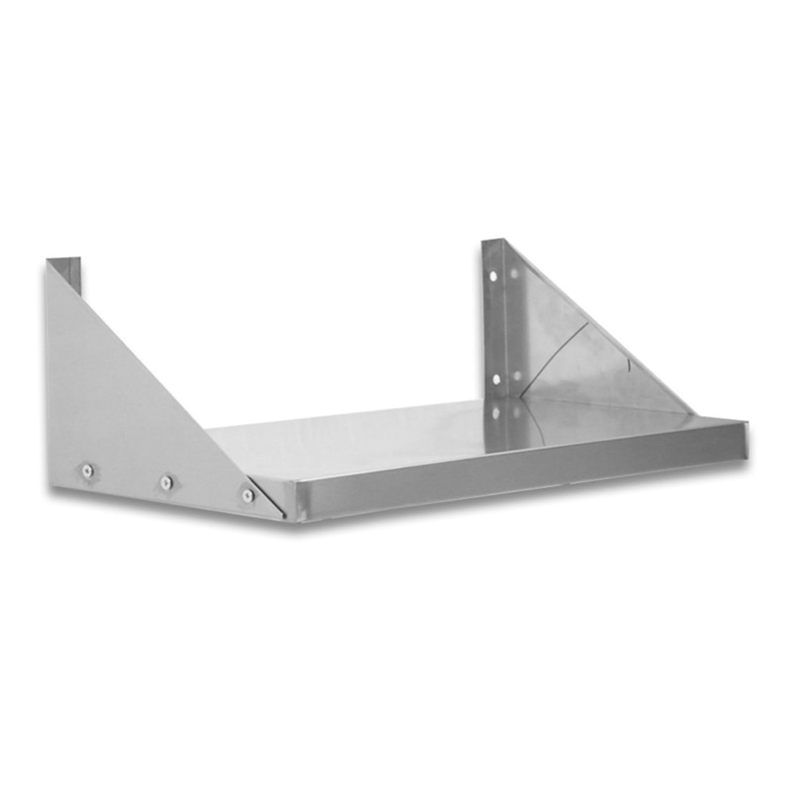 Tsophreniq Sturdy Silver Kitchen Wall Shelf with Smooth Brims Modern Organizers Ideal for Storing Cookware and Condiments Shelf Organizers