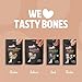Rosewood Trio Bones Huhn Small – Feste Kauknochen mit Huhn, Kausnack aus Rinderhaut für kleine Hunde, unterstützt die Zahnpflege, ohne Getreide, ohne künstliche Zusatzstoffe, 80 g