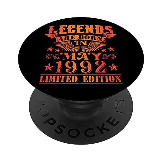 Cumpleaños Mayo 1992 Edición Limitada Regalo Legend May PopSockets PopGrip Intercambiable