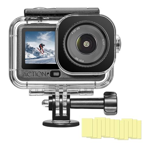 BO&DQQ Underwater Waterproof Case Compatible with DJI Osmo Action 6 Camera, 196FT/60M Dive Diving Housing Cover Shell with Anti-Fog Inserts Accessories