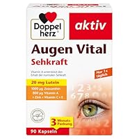 Doppelherz Augen Vital - Mit Lutein & Zeaxanthin - Vitamin A und Zink als Beitrag zum Erhalt der normalen Sehkraft - 90 Kapseln