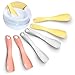 WLLHYF 6 PCS Metal Cosmetic Spoon Skincare Spatula Stick Applicator Beauty Spa Mini Spoon Skin Care Facial Cream Mask Scoop Makeup Tools for Facial DIY Mask Mixing