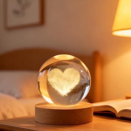 Lighted Heart Crystal Decor