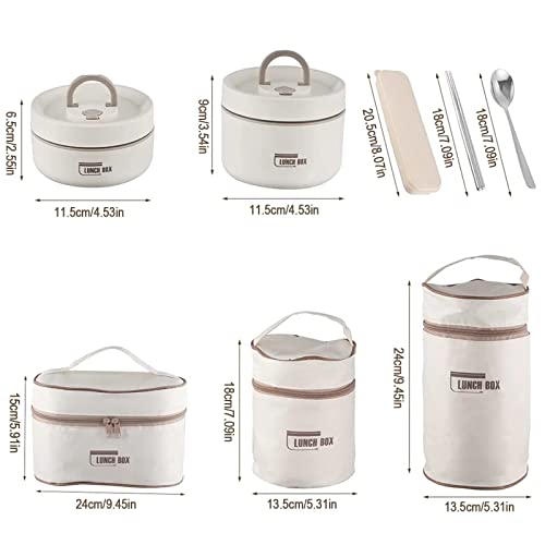 Conjunto de recipientes de almoço com isolamento portátil, 2022 novo recipiente empilhável de aço in