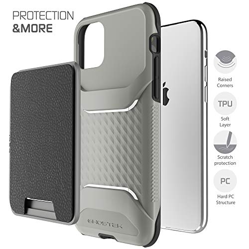 Ghostek EXEC iPhone 11 Wallet Case Credit Card Holder Works with Magnetic Car Mounts Easily Detachable for Wireless Charging Compatible Phone Cover Designed for 2019 Apple iPhone 11 (6.1 Inch) (Black) - Thumbnail 4