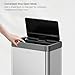 EKO Mirage-X 47 Liter / 12.4 Gallon Touchless Rectangular Motion Sensor Trash Can with Removable Liner, Brushed Stainless Steel Finish