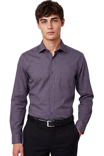 Image of Van Heusen Formal Shirt for Men | Cotton | Print | Slim Fit | Full Sleeves