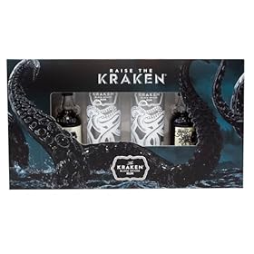 The Kraken Experience, Spiced Rum Gift Set - 2x 5cl Kraken Rum Black Spiced Miniature, Rum Glass and x2 Fever-Tree Ginger Beer, Cola 200ml, Rum Gifts for Him Birthday - Alcohol Gift Sets for Men – BEAMS INTERNATIONAL