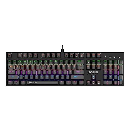 Image of Ant Esports MK3200 V2 Wired Mechanical RGB Backlit Gaming Keyboard with 104 Anti ghosting Keys & Outemu Red Switches-Black