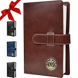GALILEO® Single AA Big Book Cover | PU Leather AA Book Covers for Hardcover | Medallion Holder | AA Gift | Alcoholics Anonymous | Premium Design (Plain/Coin Pocket/Brown)