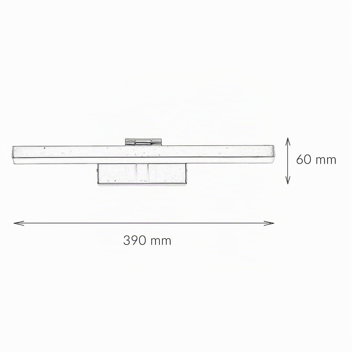 Licht-Erlebnisse LED Bilderleuchte mit Schalter B: 39 cm in Messing 3000 K 372 lm Metall Jugendstil Bilderlampe Wandleuchte Wohnzimmer Spiegelleuchte