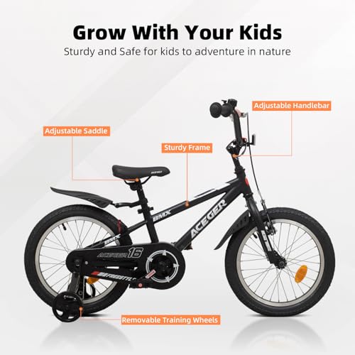 Image of ACEGER Kids Bike for Ages 2-12 Years Old Boys Girls and Toddler, 12 14 16 18 Inch Children Bicycle with Training Wheels, 20 Inch Bike with Kickstand, Multiple Colors.