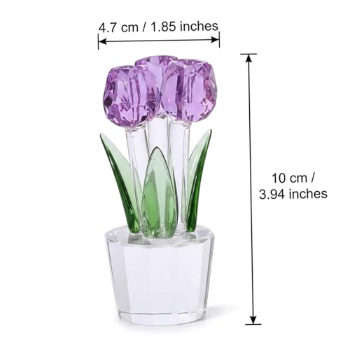 Tulipanes para siempre de cristal regalo ideal para mujer 6