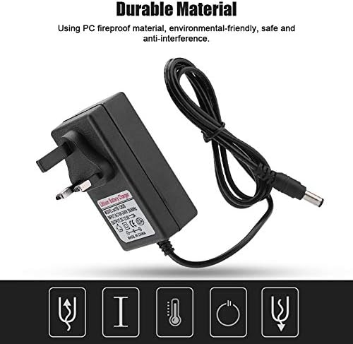 ASHATA 12.6V 2A Charger Electric Bike Charger, DC 12.6V 2A Power Supply Adapter Replacement Charger for Lithium-ion Battery, High Efficiency and Safe, for Head Lamp, Toy Car, Balance Car(EU)