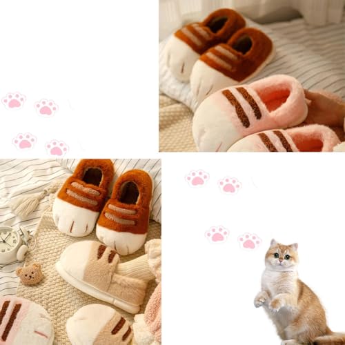Cat Paw Slippers, Women’s Plush Cat Paw Slippers, Warm Non-Slip Indoor Outdoor Shoes for Girls, Teens and Adults4