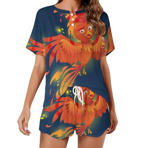 Pyjama pour femme Phoenix manches courtes anti-transpiration pour l'été
