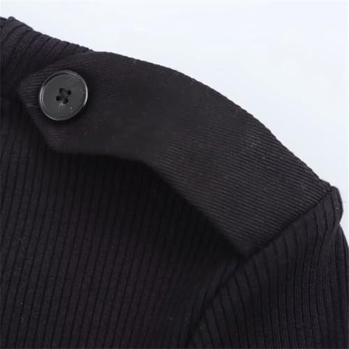 Women's Splicing Knit Dress Loose Long Sleeved Jumper Crew Neck Casual A-Line Sweater Dresses4