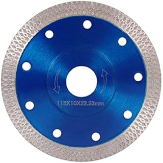 115mm 4.5" Diamond Cutting Discs for Angle Grinder, Super Thin Porcelain Cutting Blade Dry/Wet Angle Grinder Wheel Disc for Cutting Porcelain Tiles Granite Marble Ceramics Reinforced Concrete (Blue)