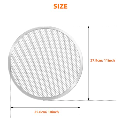 3 Pack Pizza Tray 11 Inch Aluminum Pizza Pan Screen Round 27.9cm Pizza Mesh Baking Sheet Trays for Oven - Image 3
