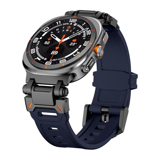 Bracelet Samsung Galaxy Watch Ultra 47mm à Ajustement Rapide, Métal et Caoutchouc Résistant Homme