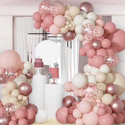 Miniatura 5 de Kit Arco Globos Oro Rosa,114 Pcs Guirnalda Globos De Oro Rosas Blancos Con Dorado Y Rosa,Arco De Guirnalda Rose Pastel Y Dorado Para Baby Shower Niña Niñas Cumpleaños Fiesta Compromiso Aniversario