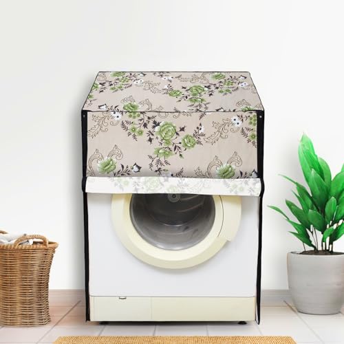 Image of Lithara Front Load Fully Automatic Washing Machine Cover for LG, Samsung, IFB, Whirlpool, Suitable for 7 kg & 7.5 KG - Waterproof, Dustproof Cover (Print-3)