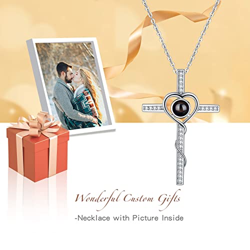 SUPHELPU Custom Necklaces with Picture inside, Picture Necklace Personalized Photo, Personalized Projection Pendant, Mothers Day Photo Gifts for mom wife Birthday Anniversary Memorial Gifts4