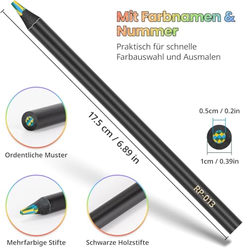 Maqhpu Ostergeschenke Kinder, Mitgebsel Kindergeburtstag, 12 Farben Regenbogenstift, Ostern Geschenke Bastelset Kinder, Buntstifte Stifte für Ostern Basteln Kinde, Geschenke für Mädchen 4-12 jahre
