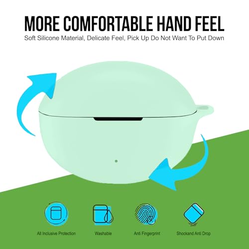 Image of Silicone Case Cover Compatible for OnePlus Nord Buds 3 | 3 Pro (Light Green)