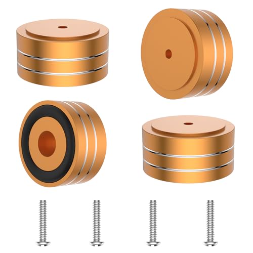 Tertullus 4 Pcs Speaker Isolation Feet Aluminum Turntable Isolation Platform 40 * 20mm Speaker Stand Floor Protectors Dampening 
