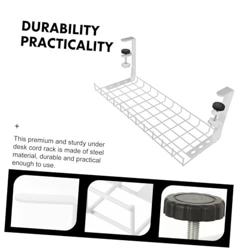 Levemolo Organizador de Cables de Escritorio con Bandeja de Almacenamiento sin Taladro 500mm de Gran Capacidad para Oficina miniatura 3