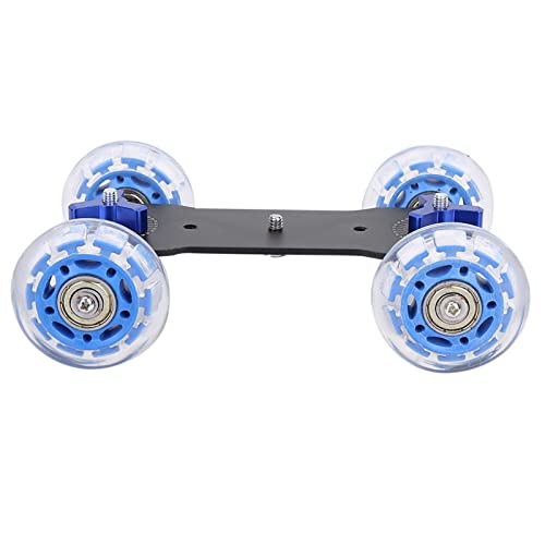 Caméra Dolly Wheel, Dolly Skater Car 10KG Load Rail Roller Track Slider Mini Desktop Dolly Car Portable Mini Professional Slider Car pour DSLR Caméscope...