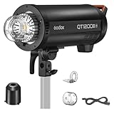 Godox QT1200IIIM 1200Ws Studio Monolight Strobe Flash Light, 2.4G Wireless X System, Flash Duration HSS: 1/23,400 sec, 0.01-0.9s Recycling, 5600K 40W Modeling Lamp, Bowens Mount for Studio Photography