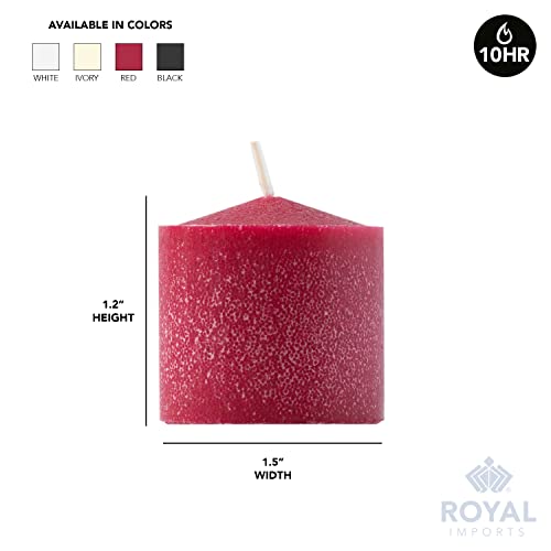 image for Royal Imports Votive Candle, Unscented Red Premium Dripless Wax, Box o