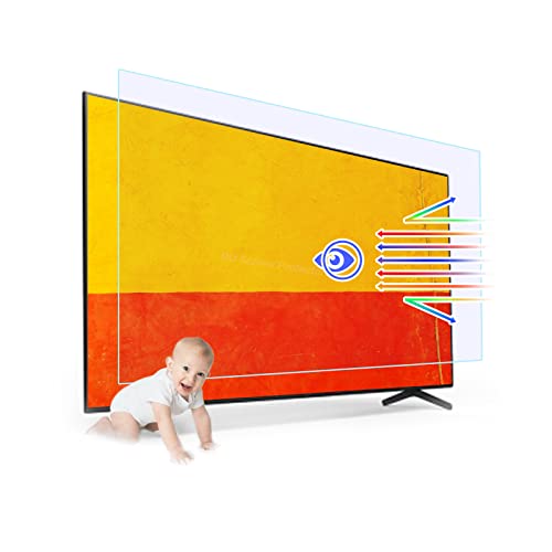 BU TV Screen Protectors Anti Glare Film for TV 75 Inch,Out Blue Light Filter Anti Scratch, TV Glare Stopper 75 Inch TV Screen Protector Indoor or Outdoor