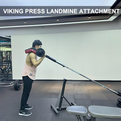 Viking Press Landmine Handle for 2-Inch Olympic Barbell, Hack Squat T-Bar Row Attachment Strength Training Accessories, Shoulder Press Landmine Attachment Equipment (Style E) by KORIKAHM - Image 6