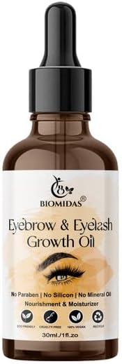 100% Pure Eyebrow & Eyelash Growth Oil-Enriched With Natural Ingredients For Long & Thick Eyebrows & Eyelashes 30ML