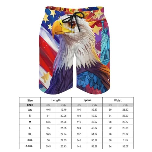 New York City Ea-gles Men's Swim Trunks Quick Dry Board Shorts Hawaiian Beach Shorts With Pocket2