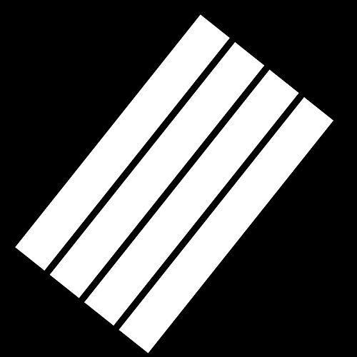 Image of x xotic tech Fender Stripes Hash Marks Vinyl Decal Universal Compatible with Car Truck Sticker Racing Stripe (White)