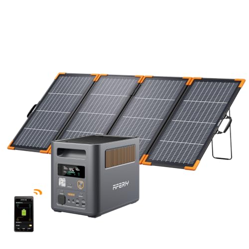 AFERIY 1800W1024Wh Solargenerator mit 400W Solarpanel,Erweiterbar auf5120Wh